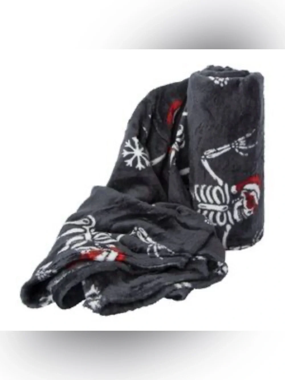 New Skeleton Santa Throw Blanket - 50in x 60in - Halloween - Christmas Holiday